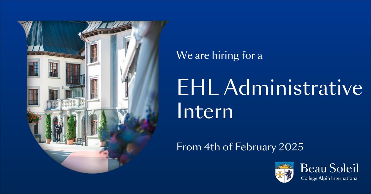 BeauSoleil_ch's tweet image. We're #hiring
Are you a proactive and enthusiastic individual? As part of your training at EHL, we offer you the opportunity to complete your administrative internship.
Find out more information here 👉 beausoleil.ch/ehl-administra…
#cabslife #careeropportunity