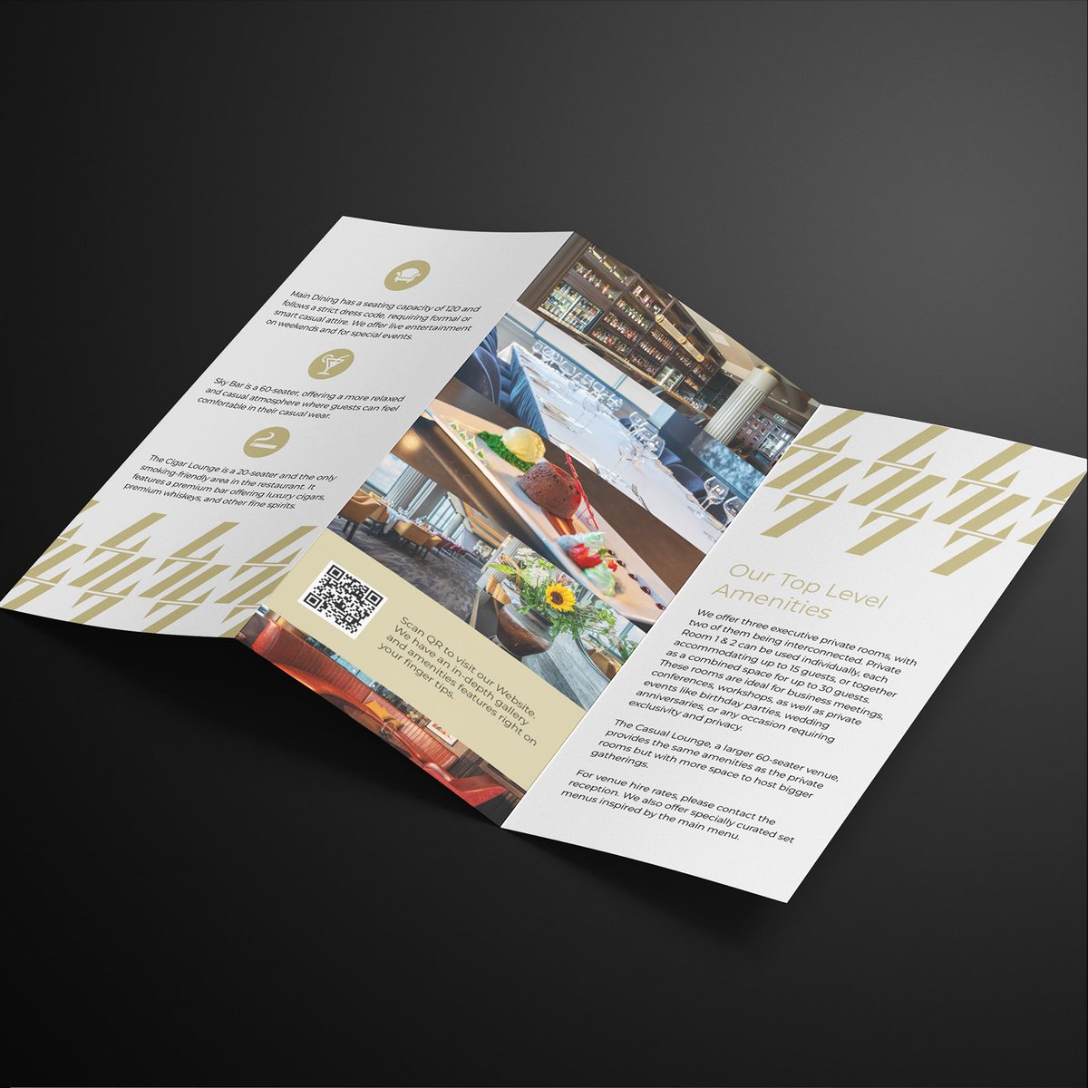 amahlecreatives's tweet photo. Corporate Brochure for Level Seven Restaurant®

Level Seven Restaurant is a chic, upmarket and luxury restaurant and sky bar located at the most ideal Radisson Red hotel in OR Tambo. The brand serves and class and elegance and this brochure brings out that element. 

___ https://t.co/aDcUYk5x9X