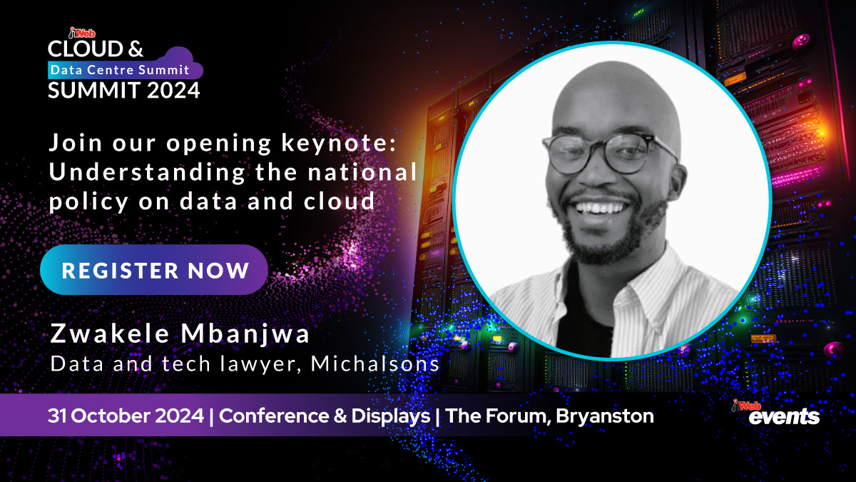 ITWeb's tweet image. Join Zwakele Mbanjwa, Data and Tech Lawyer at Michalsons this Thursday at the ITWeb Cloud &amp;amp; Data Centre Summit as he explores how the National Policy on Data and Cloud. Register today!
itweb.co.za/event/itweb-cl…
#ITWebCloudSummit2024