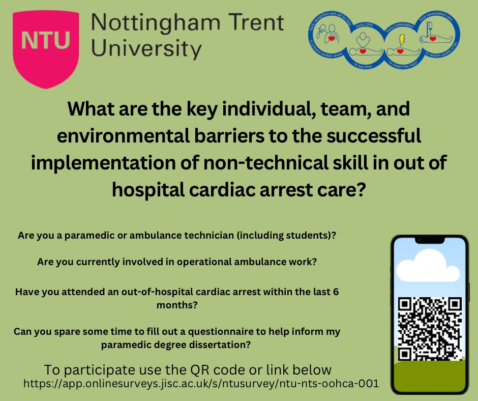 Daniel Jaines (@da_jaines) on Twitter photo 🚑🚨Calling all UK Paramedics, Ambulance Technicians and Students (Technicians and Paramedics)🚑🚨
Access Link below ⬇️
app.onlinesurveys.jisc.ac.uk/s/ntusurvey/nt…
Please help a student to share this far and wide
<a href="/ParamedicsUK/">College of Paramedics</a> <a href="/EMASNHSTrust/">East Midlands Ambulance Service NHS Trust</a> <a href="/NWAmbulance/">North West Ambulance Service</a> <a href="/Ldn_Ambulance/">London Ambulance Service</a> <a href="/OFFICIALWMAS/">West Midlands Ambulance Service #HelpUsHelpYou</a> <a href="/LNAACT/">Lincs & Notts Air Ambulance</a> 🚑🚨Calling all UK Paramedics, Ambulance Technicians and Students (Technicians and Paramedics)🚑🚨
Access Link below ⬇️
app.onlinesurveys.jisc.ac.uk/s/ntusurvey/nt…
Please help a student to share this far and wide
<a href="/ParamedicsUK/">College of Paramedics</a> <a href="/EMASNHSTrust/">East Midlands Ambulance Service NHS Trust</a> <a href="/NWAmbulance/">North West Ambulance Service</a> <a href="/Ldn_Ambulance/">London Ambulance Service</a> <a href="/OFFICIALWMAS/">West Midlands Ambulance Service #HelpUsHelpYou</a> <a href="/LNAACT/">Lincs & Notts Air Ambulance</a>