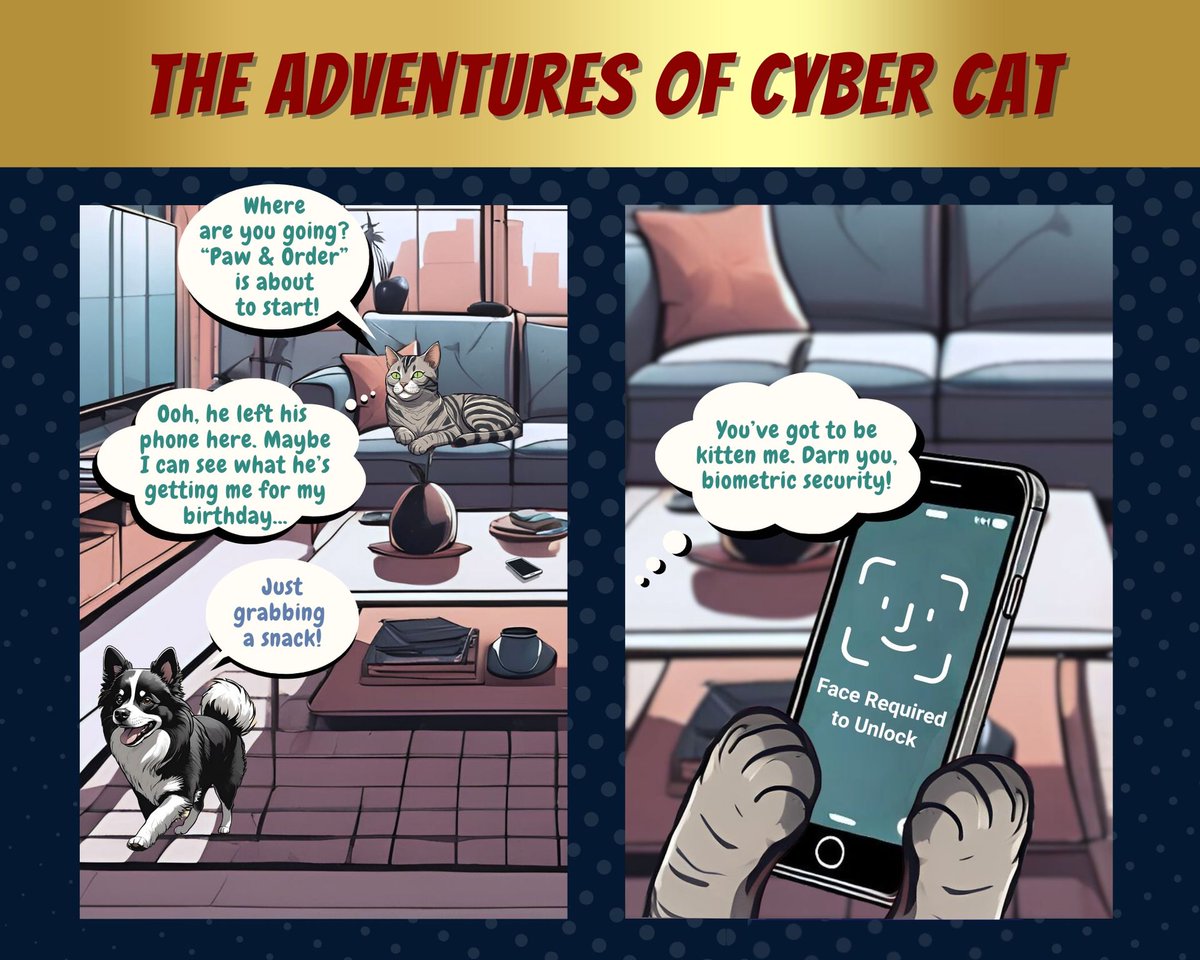V3Global's tweet photo. Biometric authentication is more secure than passwords, using unique traits like fingerprints, voice, face, and iris scans. Check your device settings for biometric options to protect your info. #CyberCat #BiometricSecurity #MFA https://t.co/LBMfcNQm7e