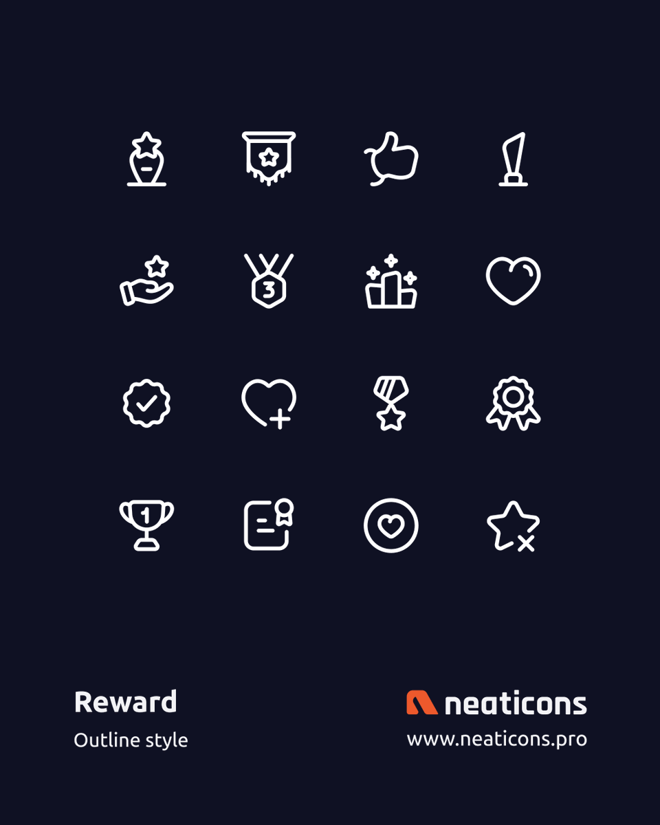 neaticons_pro's tweet photo. This Reward Icons is designed to visually represent various forms of achievement, recognition, and milestones.
Folloe @neaticons_pro
#icon #icon_set #trophy #reward #icon_pack #medal #ui #rank #challenge #leaderboard #like #thumbs_up #neaticons #icons #branding #certificate https://t.co/bqnDhShHVl