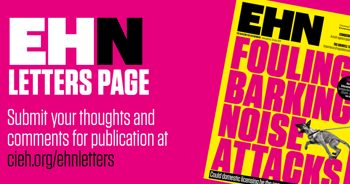 Have an opinion on something you read in EHN? Now’s your chance to share it! CIEH members can submit their thoughts on recent articles via our online form – we look forward to hearing from you!

👉 Submit your letter now: cieh.org/ehn/ehn-letter…

#EHNLetters