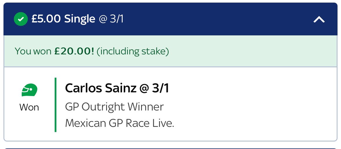 Nice to see Sainz win and Verstappen get penalties for his dangerous driving.