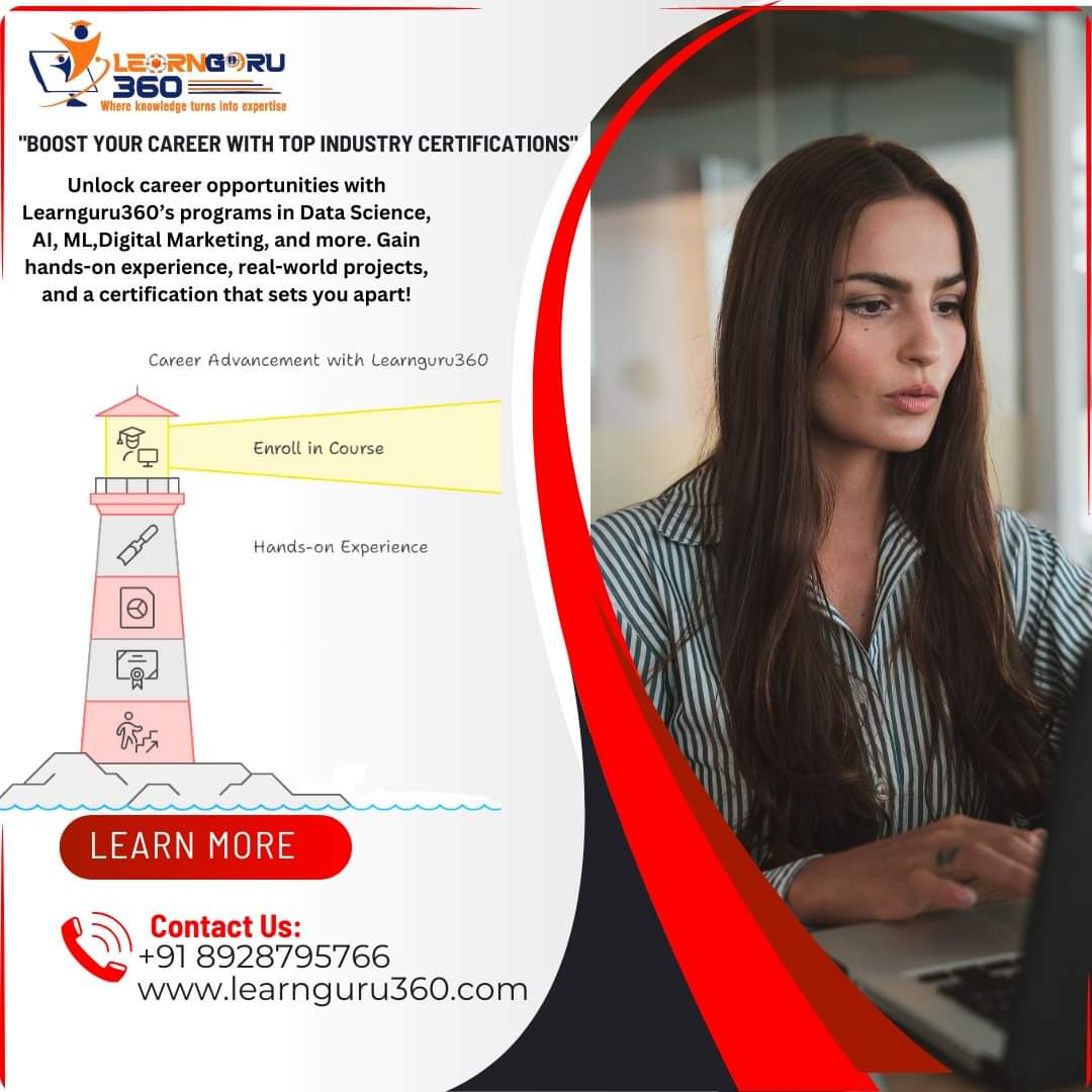 learnguru360's tweet image. Career Achievement with Learnguru360
Boost Your Career with Top Industry Certifications!

💻 Apply Now learnguru360.com/enquiry
#CareerAchievement #IndustryCertifications #Learnguru360 #DataScience #ArtificialIntelligence #MachineLearning #DigitalMarketing #TechSkills #FutureReady