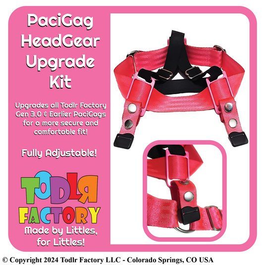 It's here!!! The All-New TodlrFactory PaciGag Adjustable Headgear Upgrade Kit! 

Now available at TodlrFactory.com or TodlrFactory.Etsy.com 

#ABDL #pacigag #ageplay #pacifier #diapergirl #diaperboy #diaper #babyfur #diaperfur #TodlrFactory #MadeinUSA #SmallBusiness