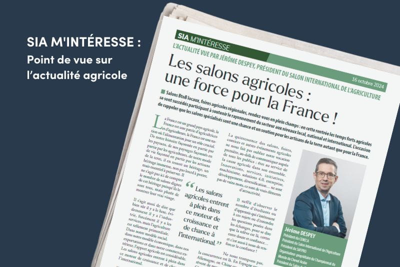 LES SALONS AGRICOLES : UNE FORCE POUR LA FRANCE !

 Jérôme Despey, président du #SIA2025, met en avant le rôle essentiel des #SalonsAgricoles dans notre patrimoine. Unissons nos forces et soutenons ceux qui nous nourrissent !

 swll.to/xUcFJZc

#agriculture