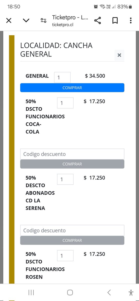 Alguien que me dé código abonado CdLS  🙏🥹 #CDLS ( Concierto Los Tres que no vaya ) gracias