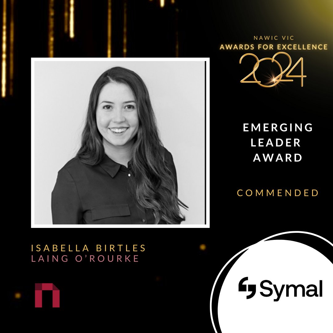 NAWICVIC's tweet photo. Congratulations Karla Ruff Newpol Construction
WINNER: SYMAL EMERGING LEADER AWARD at the NAWIC Awards for Excellence 2024

COMMENDATIONS:
- Isabella Birtles and Yidan Zhai

#womeninconstruction #NAWIC #NAWICVIC #NAWICAwards2024 #countherin https://t.co/rn9S6fl2uQ