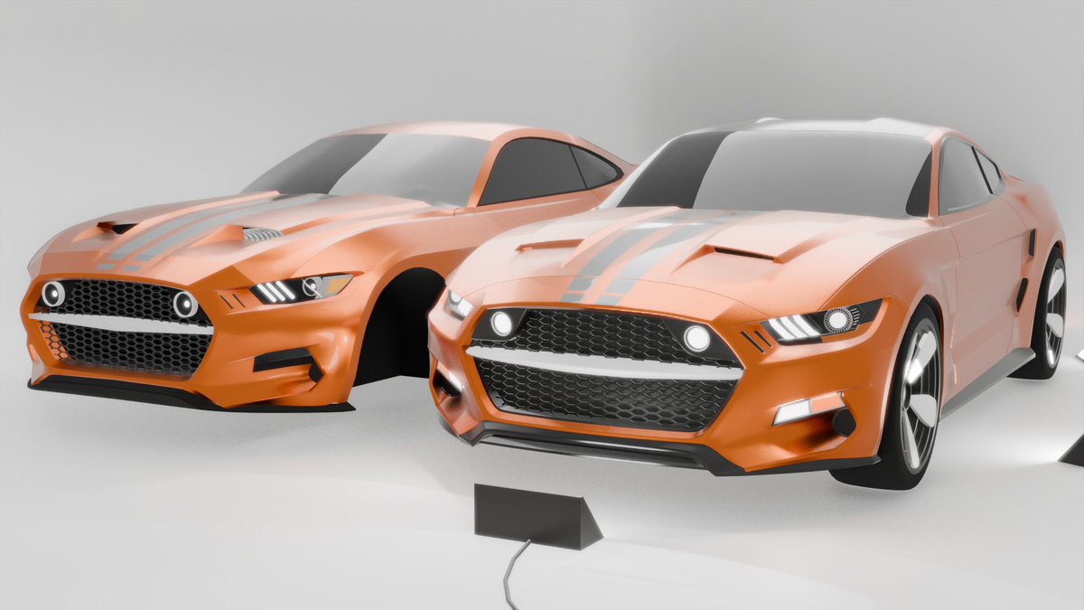 Lampster5's tweet photo. For comparison this is a side-by-side of the old model and the remade one. Still needs work but it's a sizeable improvement over my previous iteration. https://t.co/nFo7P3pnXt