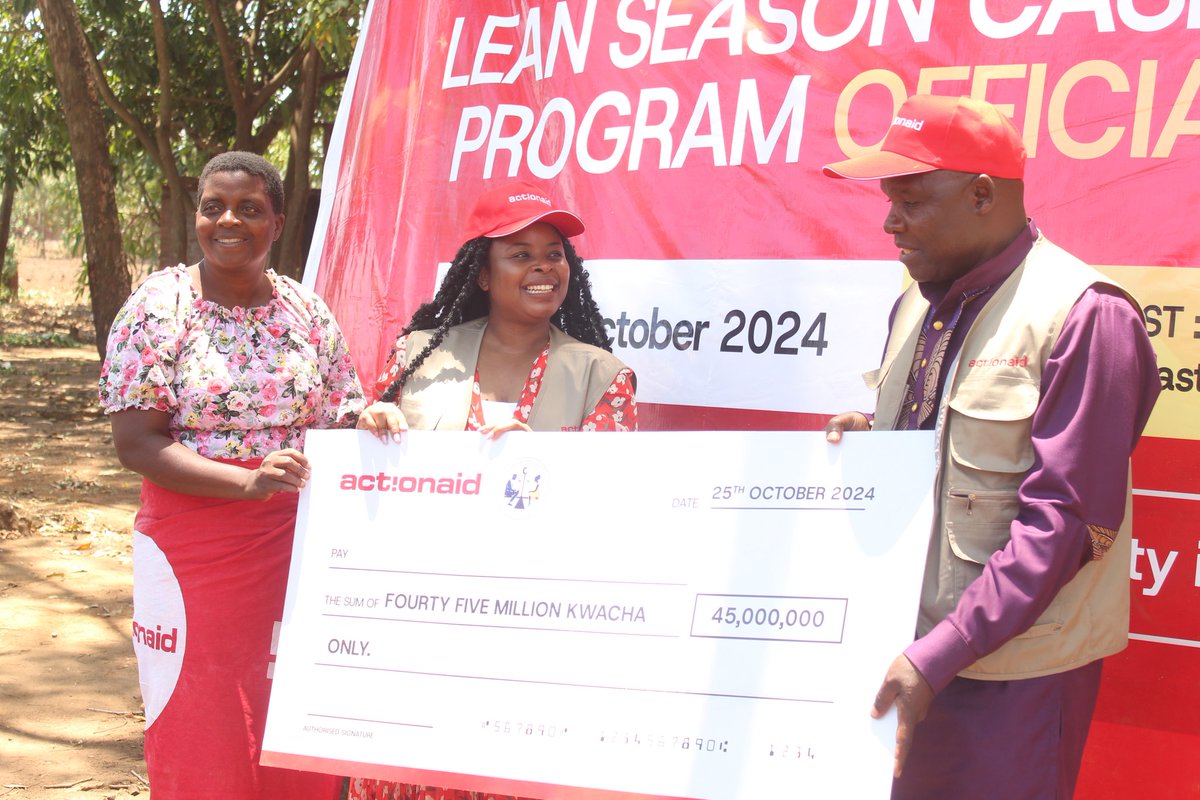 actionaid_mw's tweet photo. #Cashtransferinitiative  We had a successful launch of the Lean Season Cash Transfer Initiative which is set to benefit 1,050 households worst affected by food crisis in Chiradzulu,  Phalombe and Nsanje. We are grateful for the support from all stakeholders #LimodziTingathe https://t.co/RXtGHFiwx1