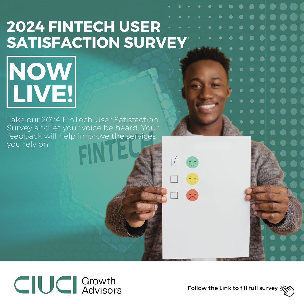 FinTech users, we want your feedback! Help shape the future by taking our 2024 User Satisfaction Survey  survey.zohopublic.com/zs/ktD3aa

#FinTechSurvey #UserVoice #CiuciGrowthAdvisor