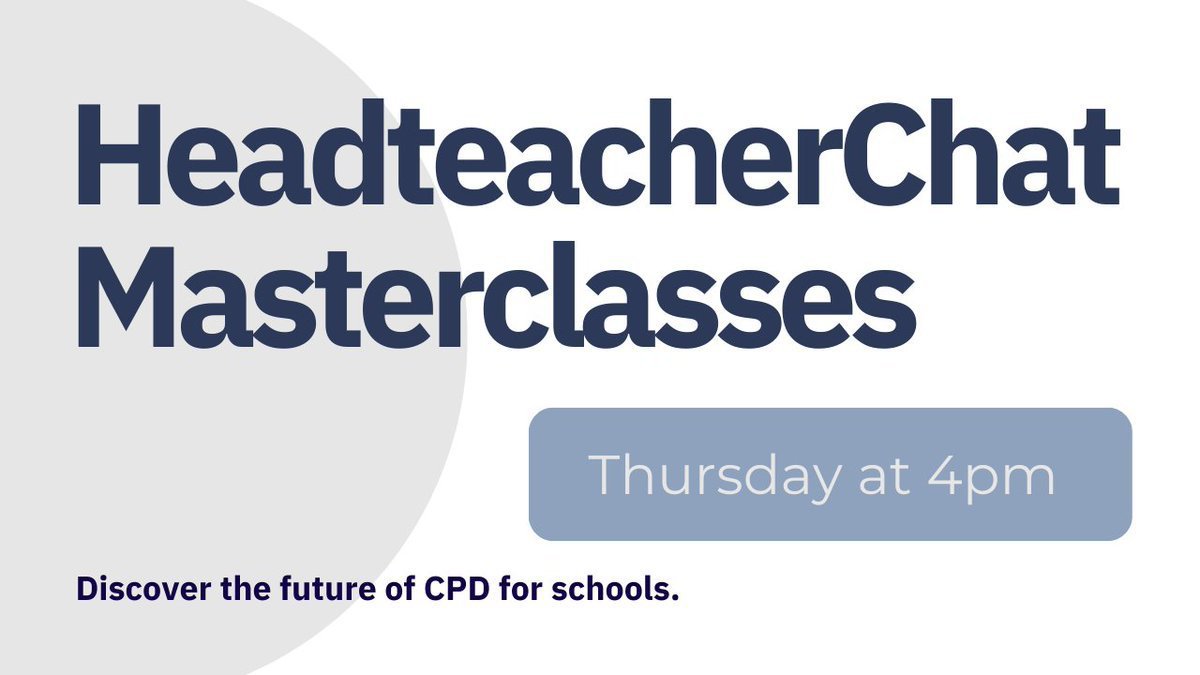 Headteacherchat's tweet photo. Exclusive Masterclass Series!
✅ Actionable strategies
✅ Expert insights
✅ Supportive community
Topics: Well-being, Attendance, Middle Leader Support + more!
Sign up here #SchoolLeadership #MasterclassSeries https://t.co/YU4bIMFxVU https://t.co/CPnxQTNBBc