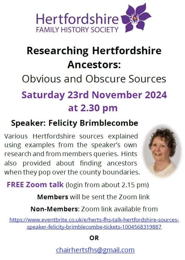 Herts_FHS's tweet image. The next @Herts_FHS talk