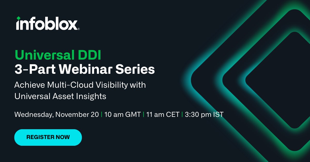 #Infoblox
#UniversalDDI gag.gl/wQj60Q