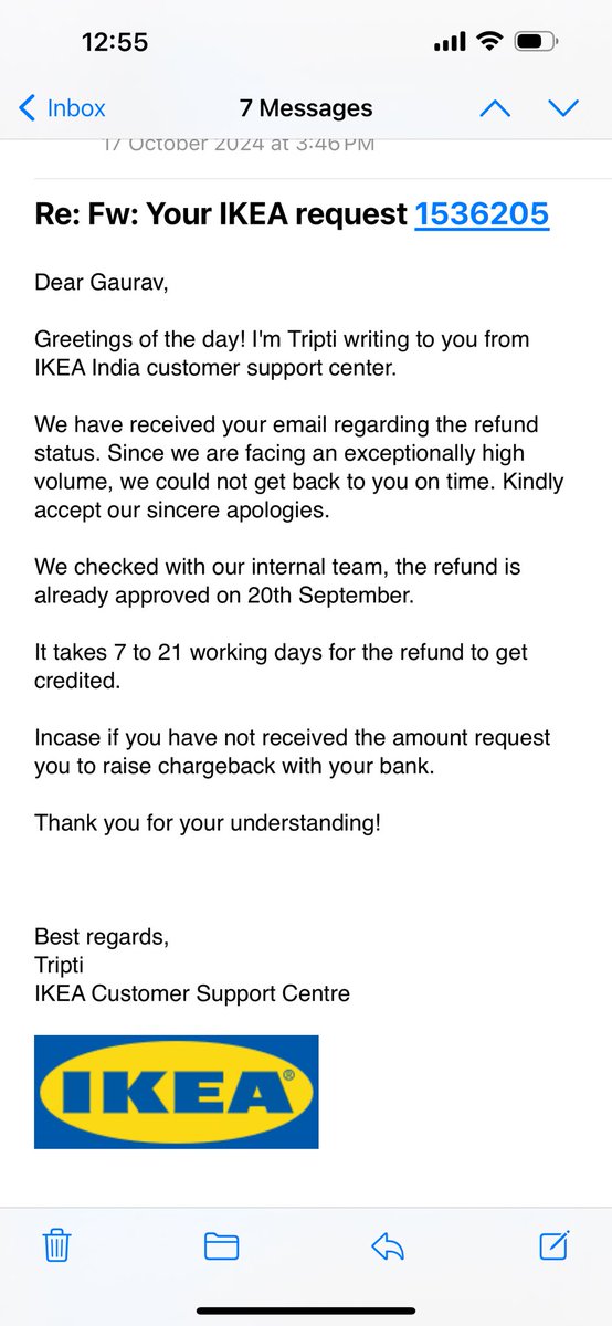 gaurav0956's tweet photo. @Bajaj_Finance @Bajaj_Finserv 
You guys doing nothing but harassment to customers. Being the largest Consumer Finance this is Worst Experience to all customer.
It’s been more than 30 working days. Vendor IKEA has done the reverse payment to you and I have not purchase the product still paying EMI to Bajaj. IKEA vendor has share the all the transaction details still loan is active.