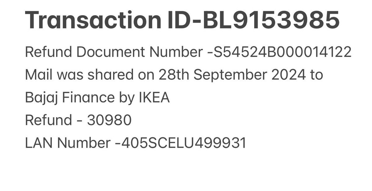 gaurav0956's tweet photo. @Bajaj_Finance @Bajaj_Finserv 
You guys doing nothing but harassment to customers. Being the largest Consumer Finance this is Worst Experience to all customer.
It’s been more than 30 working days. Vendor IKEA has done the reverse payment to you and I have not purchase the product still paying EMI to Bajaj. IKEA vendor has share the all the transaction details still loan is active.