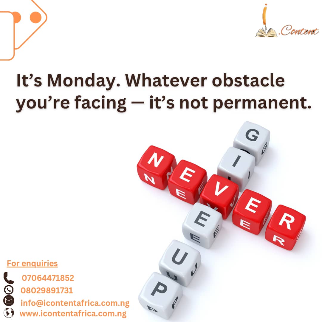 icontentafrica's tweet image. As long as you never give up, your dreams shall become a reality.

Keep pushing forward, even on Mondays.

#mondaymotivation #ghostwritingservice #writingservice