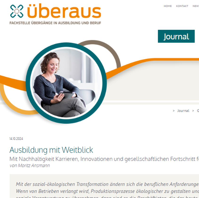 🌍 Ausbildung mit Weitblick: Mit Nachhaltigkeit Karrieren, Innovationen und Fortschritt fördern! 🌟
Wie und warum? Ein Gastbeitrag von Moritz Ansmann auf Überaus erklärt es. 📚💡
Neugierig? 👀 👉 Zum Artikel: bit.ly/4eX7duU
