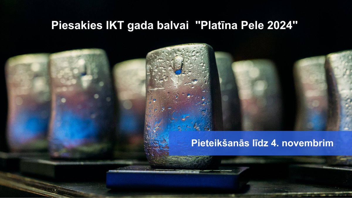 ❗Pieteikšanās IKT nozares gada balvai "Platīna pele 2024" vēl tikai līdz 4. novembrim!​❗
 👉 Plašāka informācija un reģistrācijas forma: likta.lv/platina-pele/

#PlatīnaPele #PlatīnaPele2024 #LIKTA