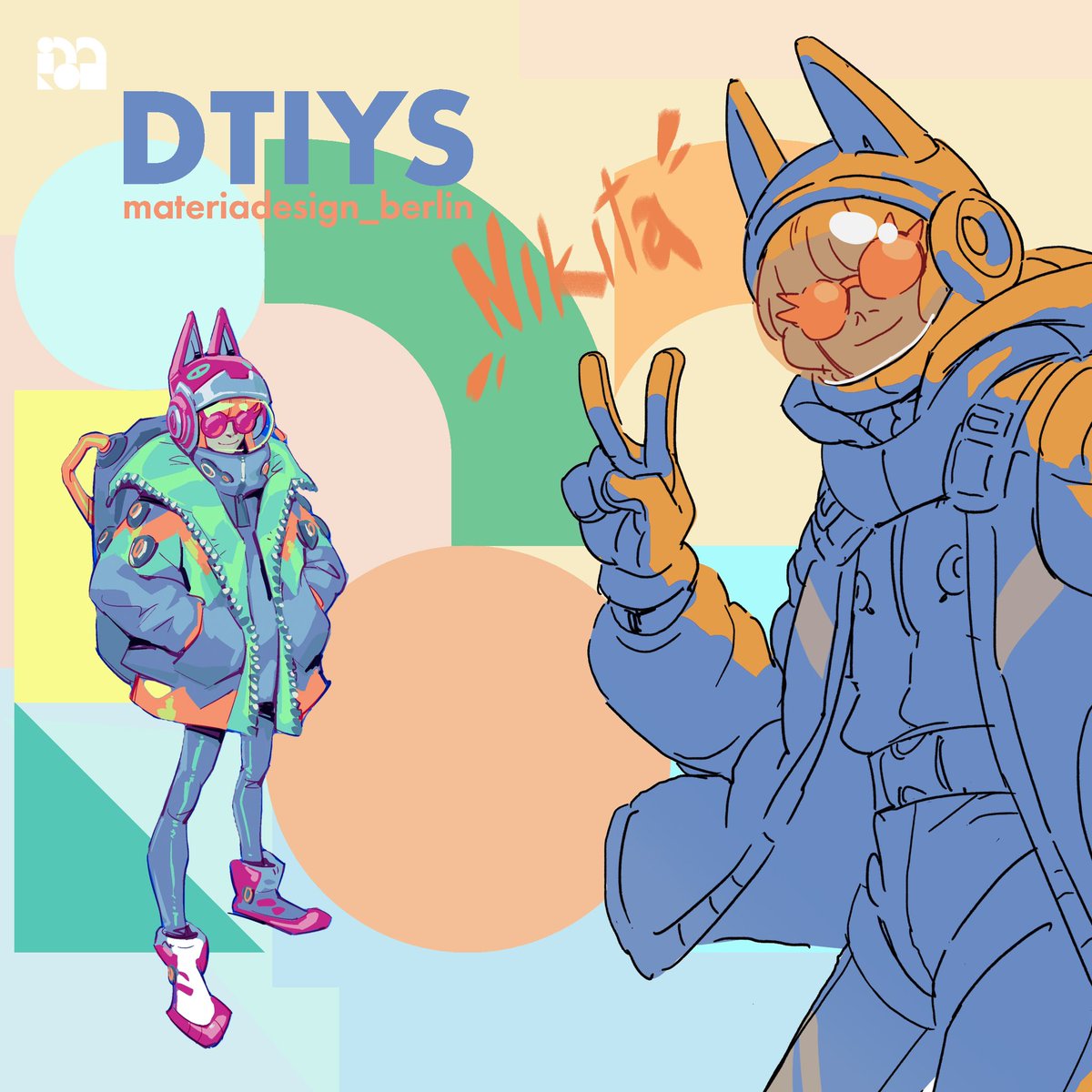 Drawing Nikita during our first livestream was so much fun. Go check out all important information about the DTIYS at @materiadesign_berlin 
They will share each entry in their next livestream this week! #characterdesign #2dconceptdesign #illustration #dtiys #dtiyschallenge