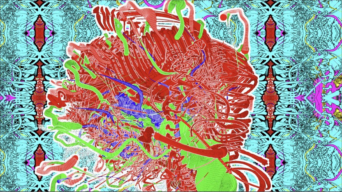 Getting ready a new large scale interactve work "Human Mutator Azure" for showing in Beijing. The result of many months work with Stephen Todd, some scenes make use of the Mutator Infinity Chamber. More details on the exhibition to follow. #aiart #generativart #computerart #aiar