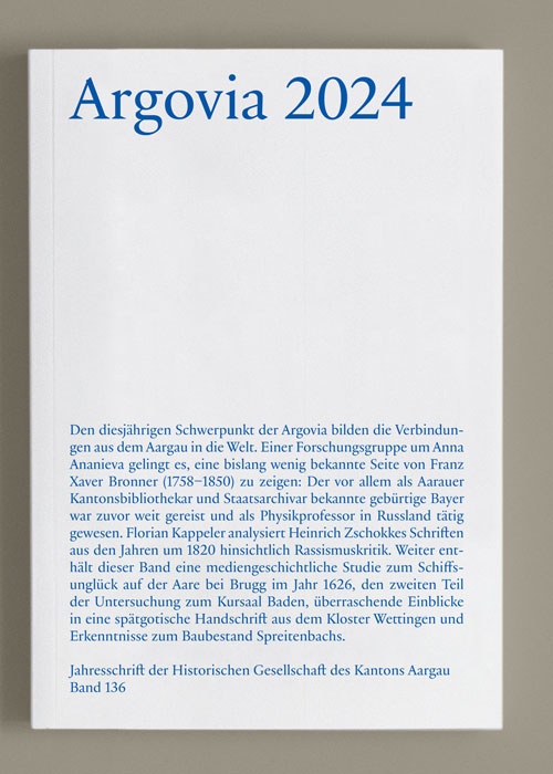 Das neue Jahrbuch zur Aargauer Geschichte, die «Argovia», ist da!
hierundjetzt.ch/de/catalogue/a…