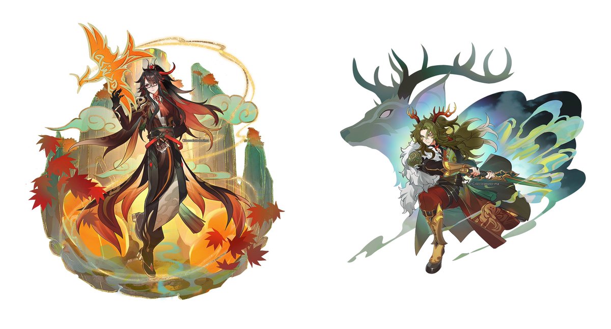 「Some random genshin gijinkas(compilation」|Cioccolatodorimaのイラスト