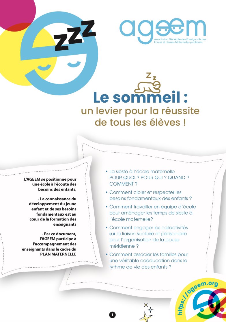 Barrau Stephanie (@barrausteph) on Twitter photo Pour une sieste de Qualité à la maternelle, on a besoin de calme, de confort, de sécurité, de luminosité et doit être enchaînée à la suite du repas.
La sieste doit être proposée à TOUS, de la PS à la GS pour les enfants qui en ont besoin !
<a href="/AcLaReunion/">Académie de La Réunion</a>
ageem.org/ressources/le-… Pour une sieste de Qualité à la maternelle, on a besoin de calme, de confort, de sécurité, de luminosité et doit être enchaînée à la suite du repas.
La sieste doit être proposée à TOUS, de la PS à la GS pour les enfants qui en ont besoin !
<a href="/AcLaReunion/">Académie de La Réunion</a>
ageem.org/ressources/le-…