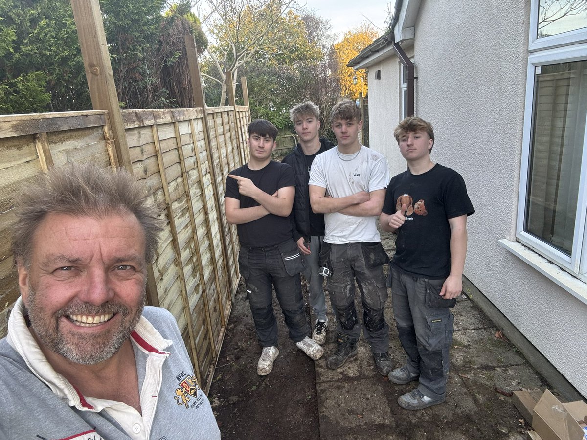 Spent yesterday teaching my son and his mates how to put up a garden fence. Now they are talking about doing it for others at the weekends. I really feel pushing practical apprenticeships can have such a positive impact on young  adults. 
I’m doing that at my pub renovation ❤️