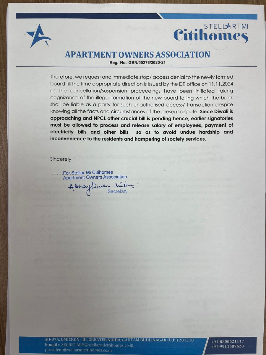 misravineet's tweet photo. @ICICIBank @RBI Please address the inappropriate activities of ICICI employees at the Omega Greater Noida Branch regarding fraudulent activities with the Society's AOA accounts. https://t.co/KSPUEEoJ6y
