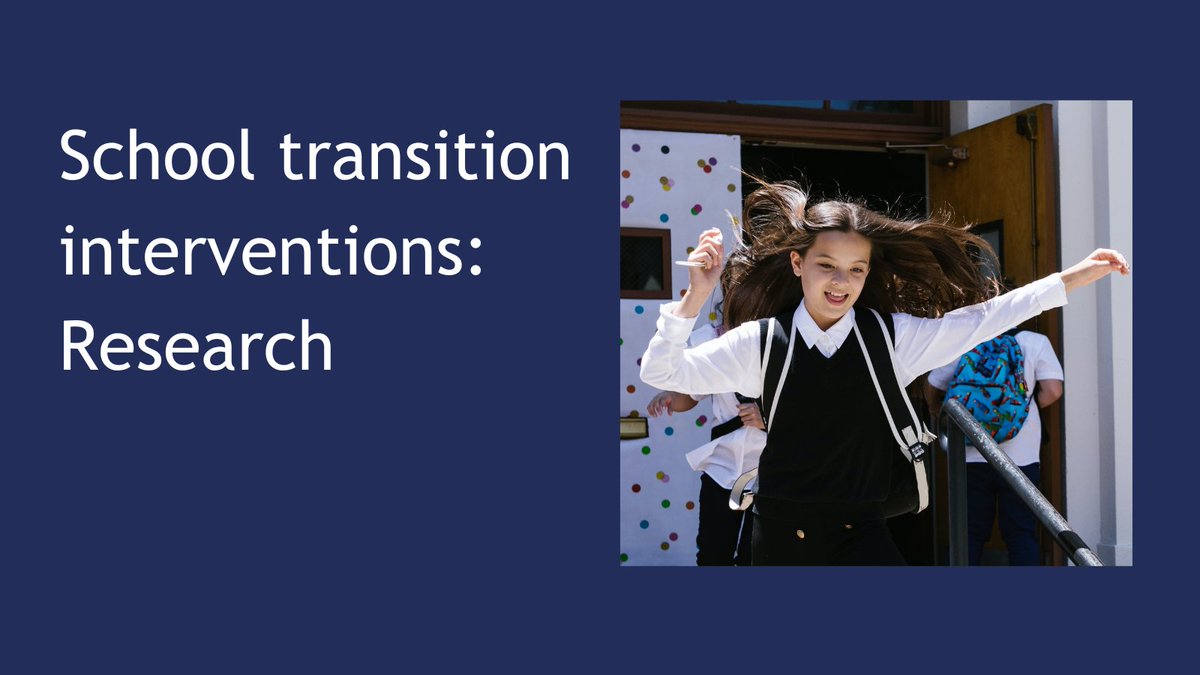 Transition between #schools can be challenging for pupils &amp; many schools provide interventions to support children &amp; young people through this change, for good #mentalhealth &amp; wellbeing. This blog by <a href="/JennaMBJacob/">Dr Jenna Jacob</a> reviews research about such interventions: orlo.uk/sVbVG