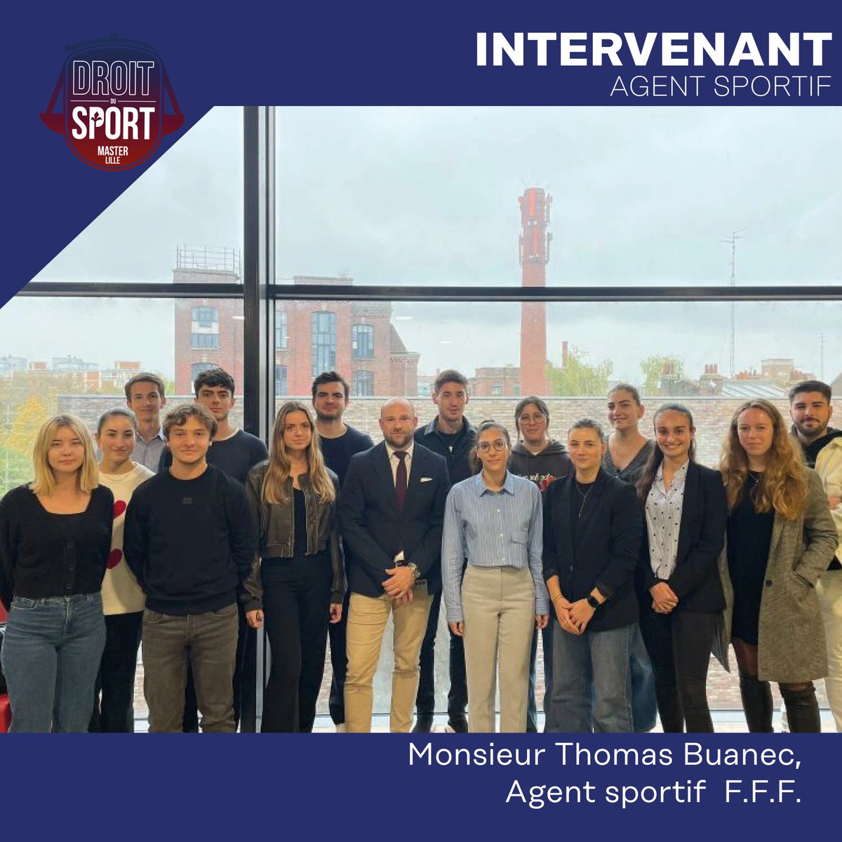 Le Master remercie Monsieur Thomas Buanec, agent sportif, pour son intervention. Cette rencontre a permis aux étudiants de découvrir la réalité et toutes les spécificités de la profession d’agent sportif dans le milieu du football.
#droit #univlille #dds