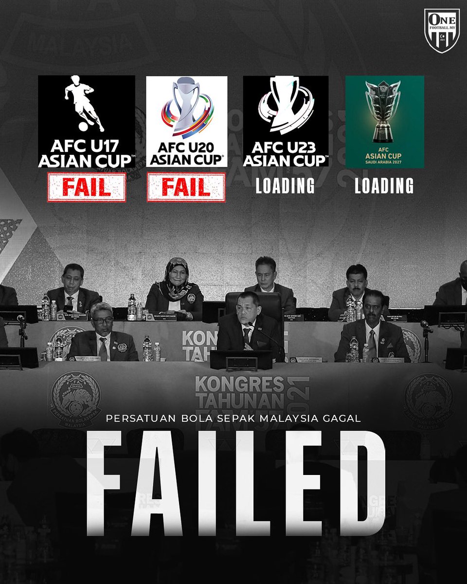 OnefootballM's tweet photo. Persatuan Bola Sepak Malaysia Gagal ? https://t.co/jp1tFSgiWL