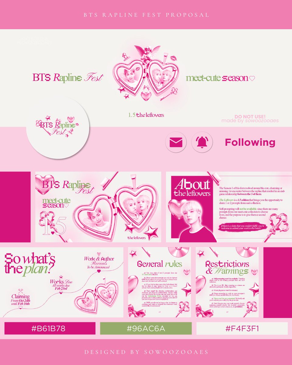 sakura ⋆˚❀ ྀ˖ comms closed‼️ (@sowoozooaes) on Twitter photo The 1.5 edition of a meet-cute season due in February required a Valentine's Day-themed layout💖 <a href="/btsraplinefest/">BTS Rapline Fest ❥ Season 1.5</a>
Claiming is open btw! 🌿 The 1.5 edition of a meet-cute season due in February required a Valentine's Day-themed layout💖 <a href="/btsraplinefest/">BTS Rapline Fest ❥ Season 1.5</a>
Claiming is open btw! 🌿