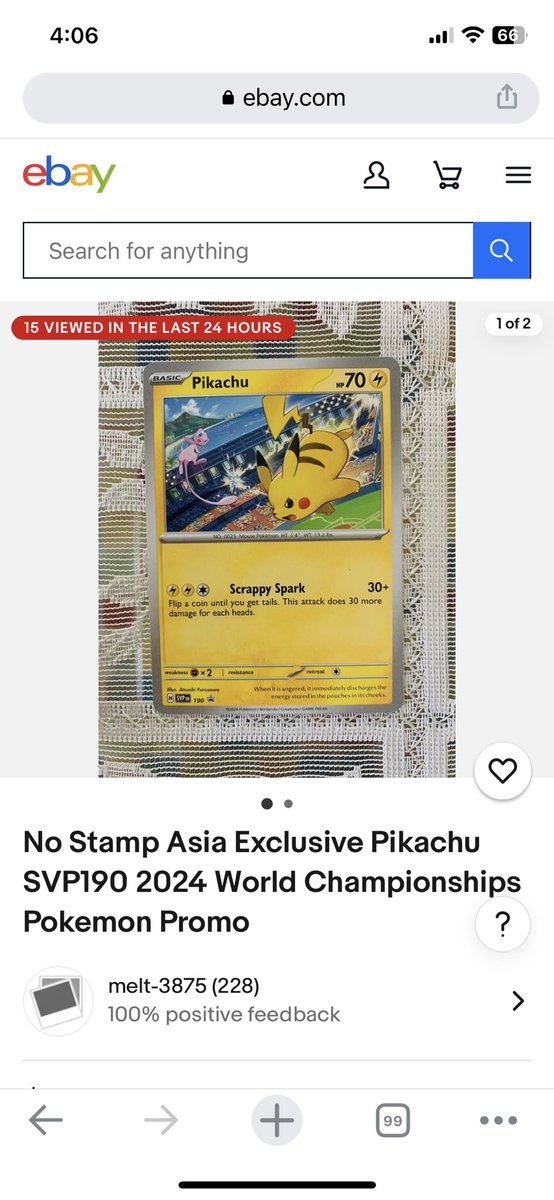 Interest check. Asia exclusive cards. Have 1 copy of the fan rotom. (But can ask friends who went as well if they want to sell if you want more)And 2 copies of the pikachu (sealed). Looking to sell. Will be coming from the Philippines