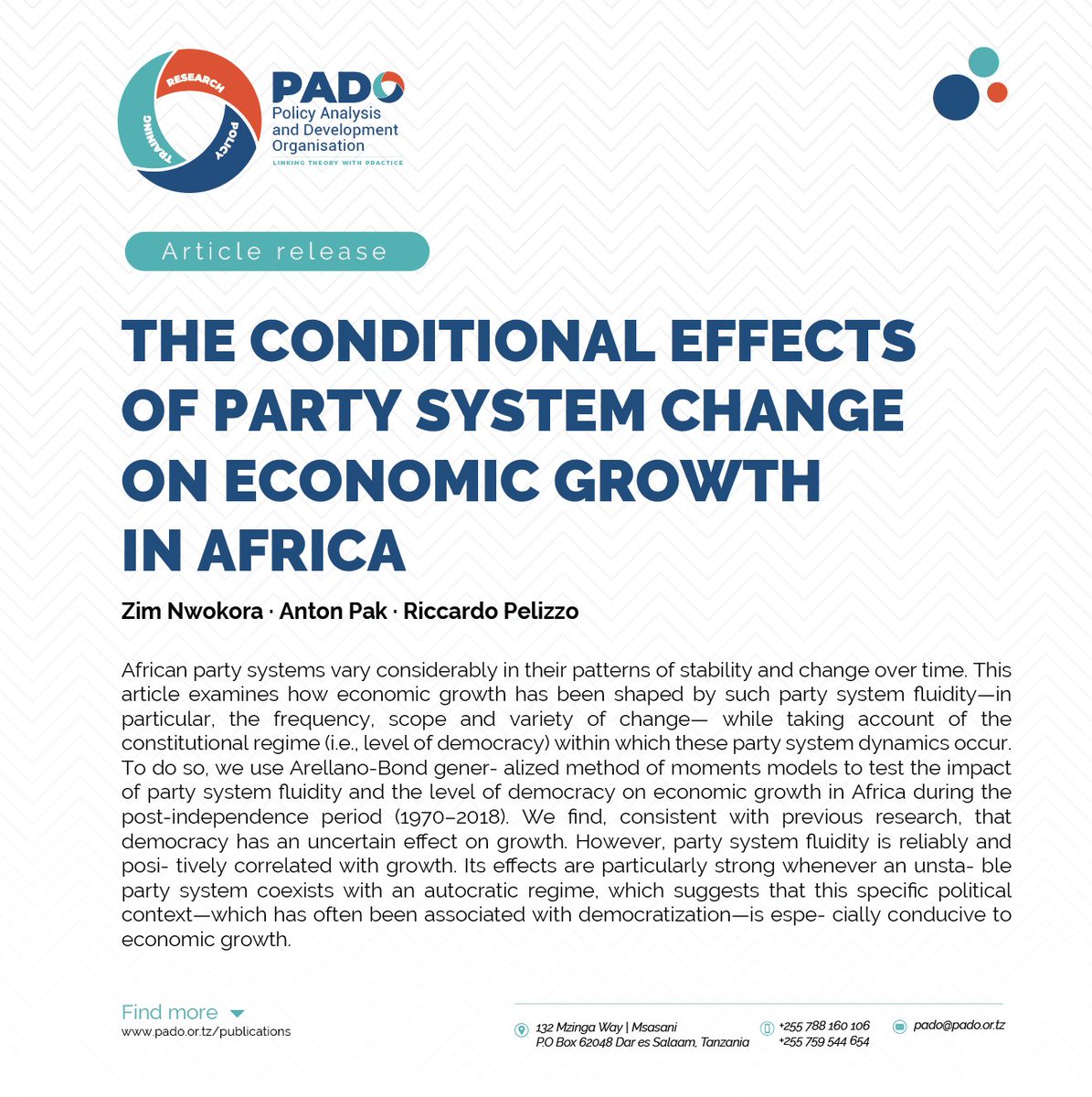 The conditional effects of party system change on economic growth in Africa | Acta Politica
link.springer.com/article/10.105…
