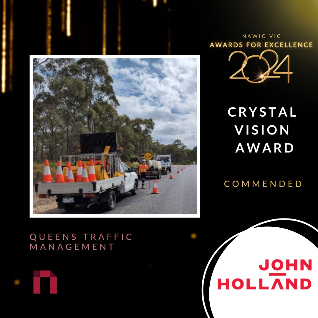 NAWICVIC's tweet photo. Congratulations Christina Hung, ADCO

WINNER: JOHN HOLLAND CRYSTAL VISION AWARD at the NAWIC VIC Awards for Excellence 2024

COMMENDATIONS: Queens Traffic Management

#womeninconstruction #NAWIC #NAWICVIC #NAWICAwards2024 #countherin https://t.co/oTokWa3Q0q