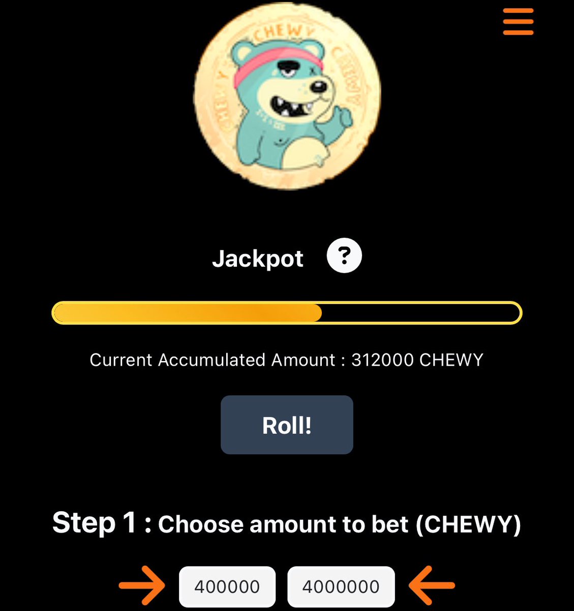 🎲 SHAKE TIME FOR $CHEWY 🎲

Now you can go degen with <a href="/ChewyToken/">Chewy The Bull</a> on our platform. 

KEEP CHEWING!