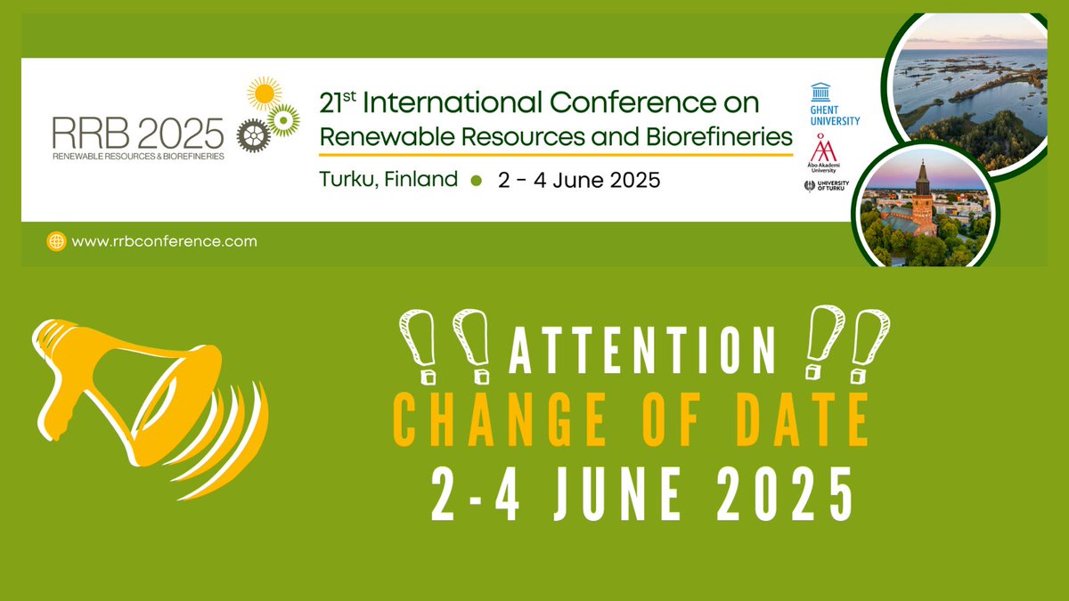 RRB Conference (@rrb_conference) on Twitter photo Have a look at our latest newsletter & save the NEW date of #RRB2025 , co-organized by Prof. Henrik Grénman <a href="/AboAkademi/">Åbo Akademi University</a> & @YagutRinne <a href="/UniTurku/">Turun yliopisto - University of Turku</a>
mailchi.mp/d5465b569a94/r…
<a href="/SynBioC/">Synbioc</a> <a href="/InBio_UGent/">InBio.be</a> <a href="/GREENCHEMnet/">GREEN-CHEM</a> <a href="/FbwUGent/">Faculty of Bioscience Engineering UGent</a> Have a look at our latest newsletter & save the NEW date of #RRB2025 , co-organized by Prof. Henrik Grénman <a href="/AboAkademi/">Åbo Akademi University</a> & @YagutRinne <a href="/UniTurku/">Turun yliopisto - University of Turku</a>
mailchi.mp/d5465b569a94/r…
<a href="/SynBioC/">Synbioc</a> <a href="/InBio_UGent/">InBio.be</a> <a href="/GREENCHEMnet/">GREEN-CHEM</a> <a href="/FbwUGent/">Faculty of Bioscience Engineering UGent</a>