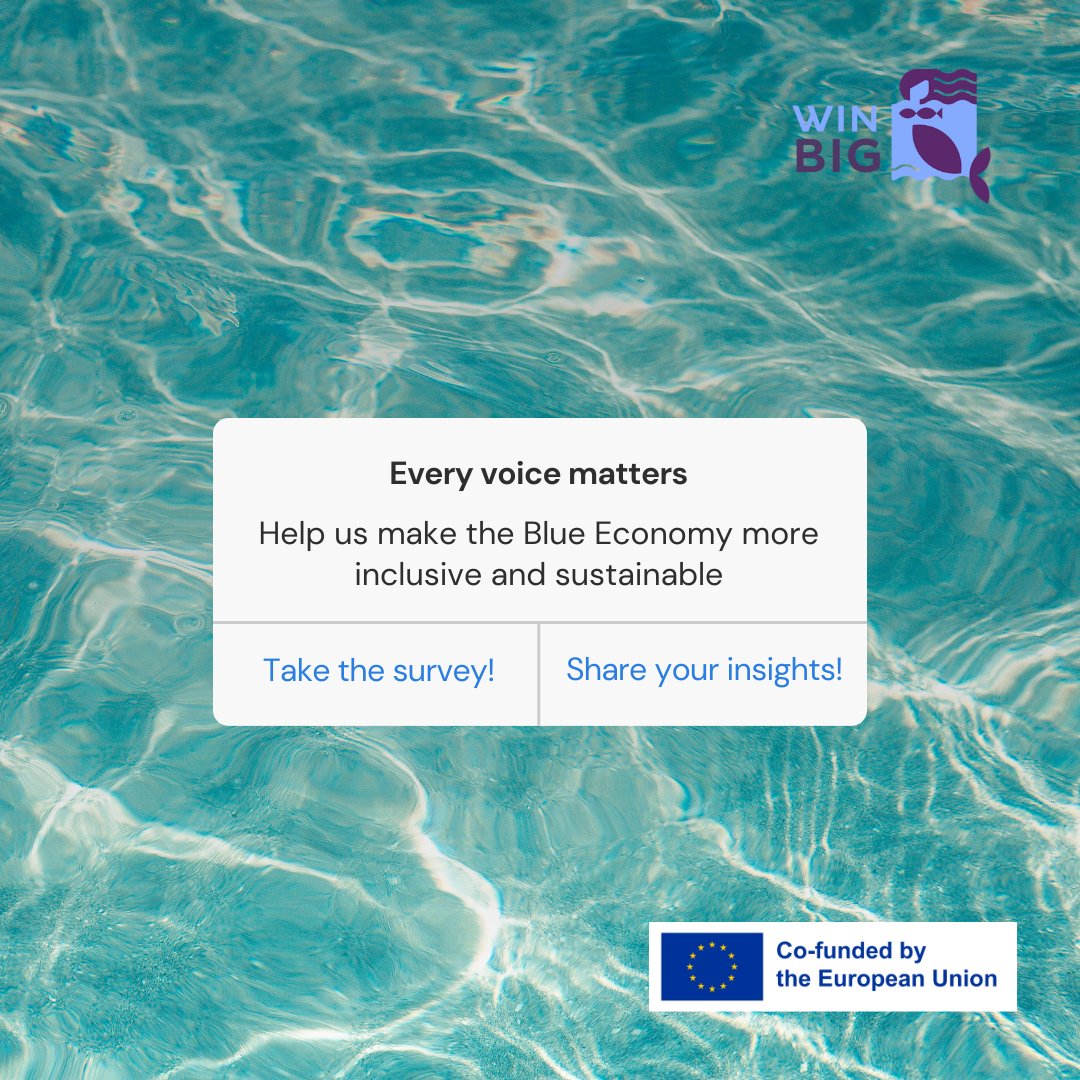 Make waves for #sustainability! 🌊

Help us drive positive change across the #maritime industry by sharing your experience
Together, we can create a thriving &amp; more inclusive #blueeconomy!
👉 winbigproject.eu/survey