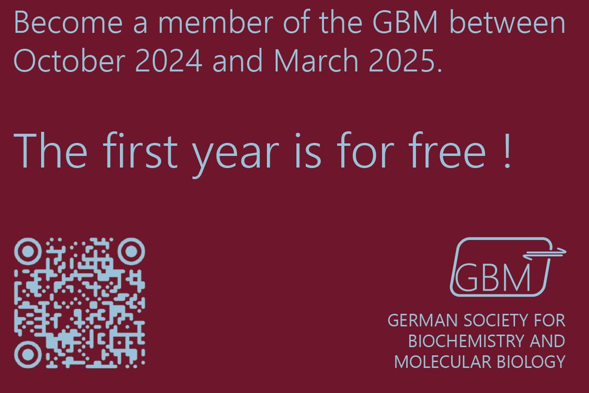 Become a member of the GBM between October 2024 and March 2025 and the first year of your membership is for free ! Use the QR code below to get to the online application form. Please RT!