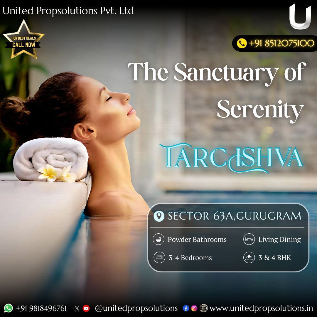 UnitedPropIndia's tweet photo. The sanctuary of serenity
.
.
Be sure to schedule a meeting with our relation ship manager NOW !!.

Call On +918512075100
WhatsApp On https://t.co/kL77vquQIe

#unitedpropsolutions #realestategurugram #tarcishva #sector63gurugram https://t.co/W5JdCMKzlV