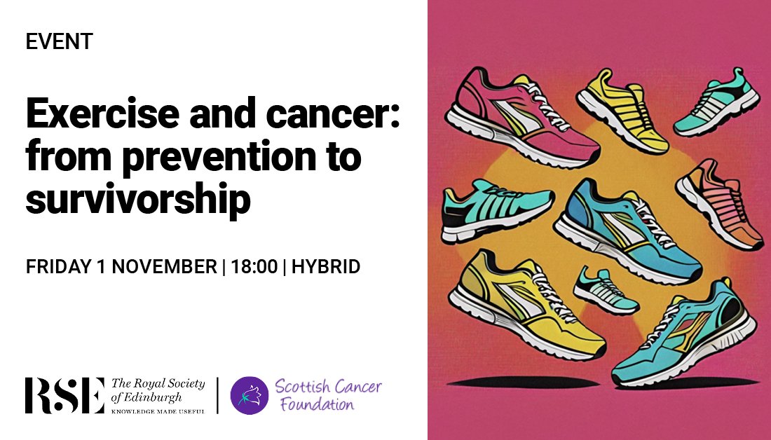 Royal Society of Edinburgh (@royalsoced) on Twitter photo Don’t miss your chance to learn from <a href="/JohnSaxton19/">John Saxton</a> about the role of exercise in cancer prevention and survivorship in our event with <a href="/ScotCancerFnd/">The Scottish Cancer Foundation</a> on Friday at 18:00 💪
🗓️ Friday 1 November
🕰️ 18:00 - 19:00
📍 RSE/ online
🎟️ Free tickets:rse.org.uk/event/exercise… Don’t miss your chance to learn from <a href="/JohnSaxton19/">John Saxton</a> about the role of exercise in cancer prevention and survivorship in our event with <a href="/ScotCancerFnd/">The Scottish Cancer Foundation</a> on Friday at 18:00 💪
🗓️ Friday 1 November
🕰️ 18:00 - 19:00
📍 RSE/ online
🎟️ Free tickets:rse.org.uk/event/exercise…