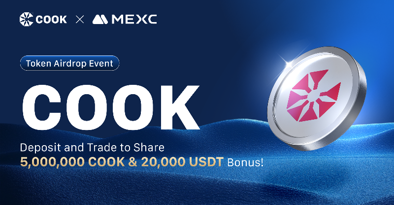MEXC's tweet photo. 🔥The @mETHProtocol / $COOK Token Airdrop Event is now live!

👉Deposit &amp; trade $COOK to share 5,000,000 COOK &amp; 20,000 USDT in prizes!

⏰ Ends on 10:00 Nov 12 , 2024 (UTC)

🎁 Spread the word now to win a share of 150,000 COOK: https://t.co/yVnuzTOuRG