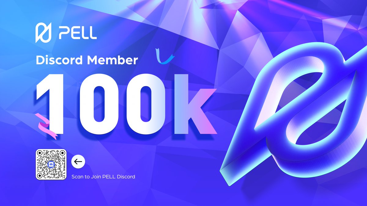 Pell_Network's tweet photo. 🥁 Celebrate 100K Discord Members with a 100 USDT Giveaway! 🎉

🚀 We just hit an amazing milestone—100K members on Discord! Thank you to all our Pell sparks and new members. This is only the beginning! 💪

🎁 100K MEMBER GIVEAWAY
How to join:
👉 Join the Quest https://t.co/7jTxOspcQt

👉 Follow @Pell_Network  on Twitter
👉 Reach Level 2 (Pell Blaze role) on our Discord by chatting, helping others, or joining events!

Get to Level 2 at Discord for a chance to win the 100 USDT prize! Here’s to 100K and beyond! 🎊