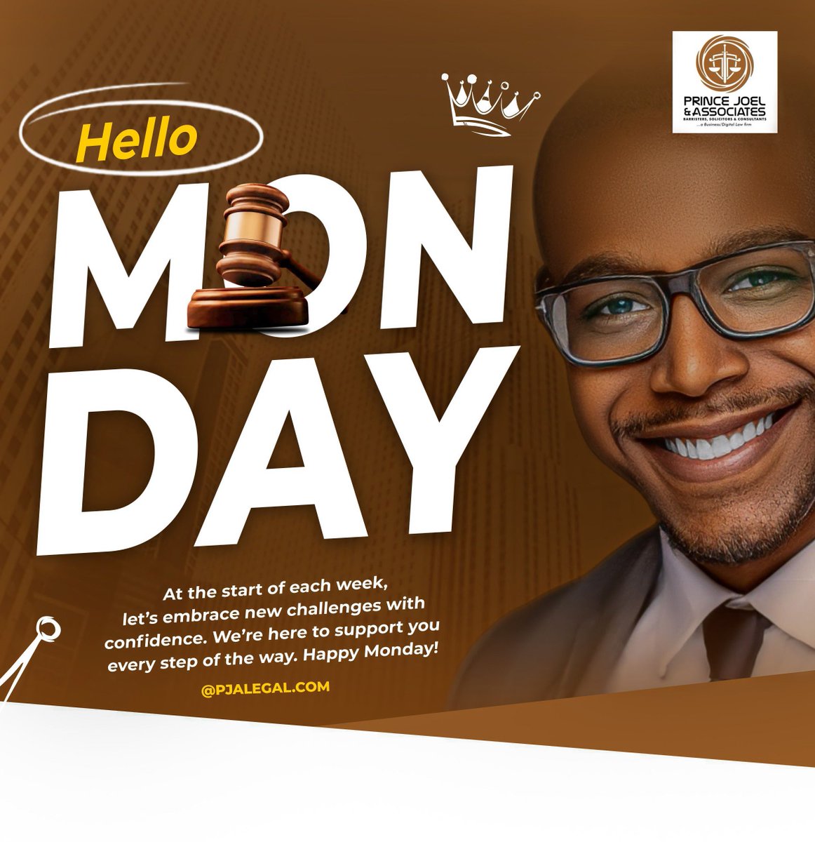 pjalegal's tweet photo. It's another exciting Monday to re-strategize, achieve, and grow. Let's face each day's challenges with confidence and determination, knowing that every step brings us closer to our goals.

Happy New Week! 🌟
#legalservices #law #mondaymotivation #legalprofessionals #coperatelaw https://t.co/U4NVSmCM1q