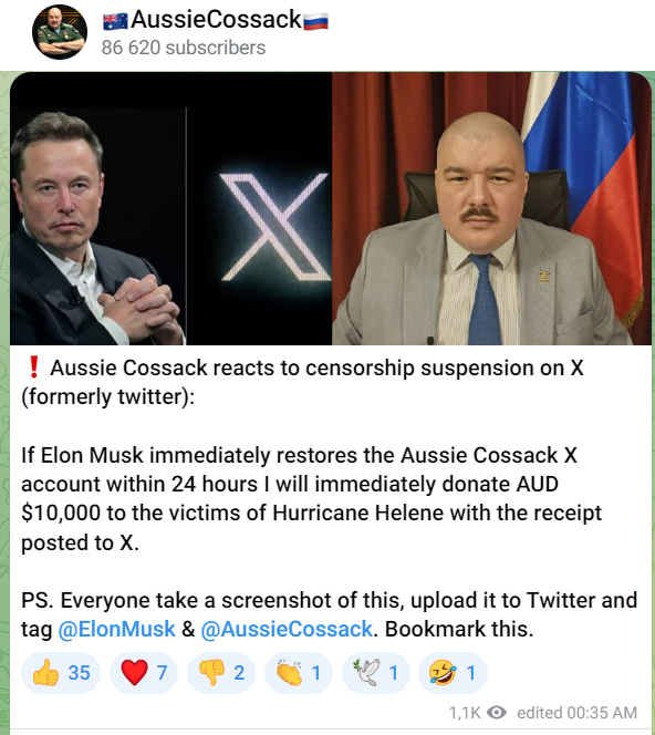 Lynette_1980's tweet photo. @rpotter_9 You make it sound like the doxing led to the suspension, but the doxing happened way back in April 2024.
Whatever the reason, he was already trying to bribe his way back in.
Is Elon trembling in his boots yet ?😂🤡🥳
Guess it didn't work because it's been 48 hours now. https://t.co/ayGaK8r07t