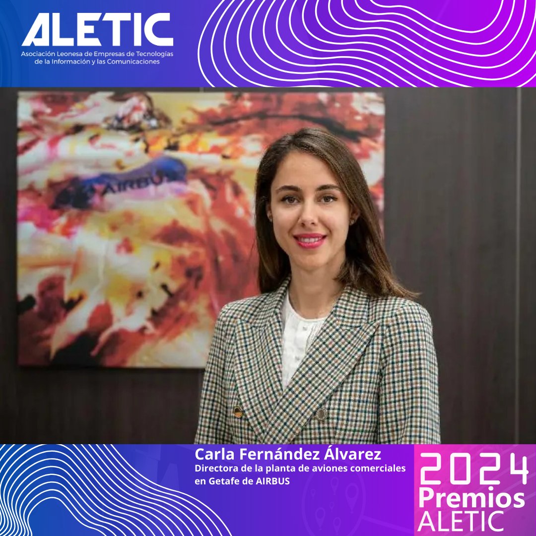 🏆 Premio Talento y Liderazgo #PremiosALETIC2024

Celebramos el liderazgo excepcional de Carla Fernández Álvarez, directora de la planta de aviones comerciales de <a href="/EsAirbus/">EsAirbus España</a>  en Getafe.

Su trayectoria ejemplifica cómo el talento leonés brilla en la industria aeroespacial.