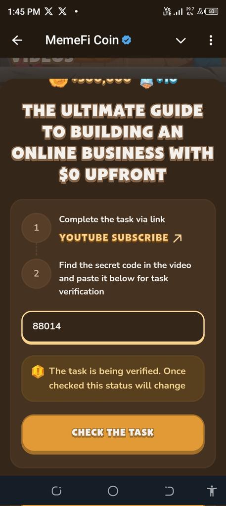 FarjadSahir's tweet photo. #Memefi Video Code
28 October 2024

VIDEO ➡️ The Ultimate Guide to Building an Online Business with $0 Upfront

CODE  ➡️ 88014

👥️ • Follow
❤️ • Like
♻️ • Retweet

#memefi #memeficombo #memefiupdate #Dailycode #videocode #MemefiCode https://t.co/ZIcVJpmJTk